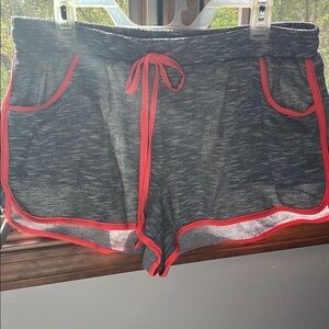 Gray and Pink Women's Shorts